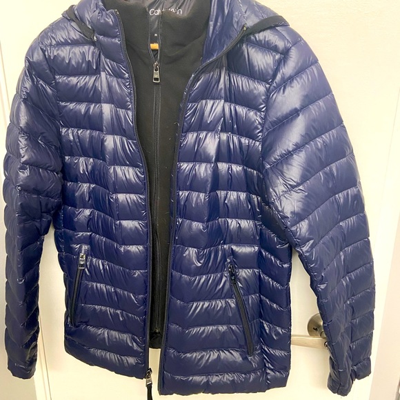Men’s Calvin Klein Hooded Packable Down Jacket - Picture 4 of 6
